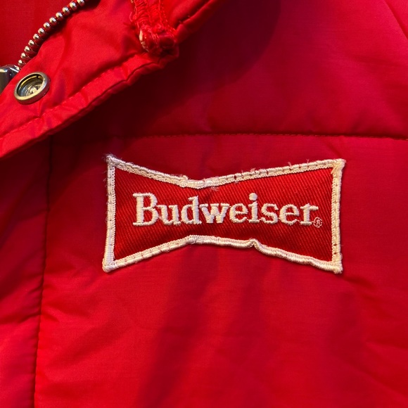 Vintage Puffer Budweiser Coat Size S - Picture 2 of 5